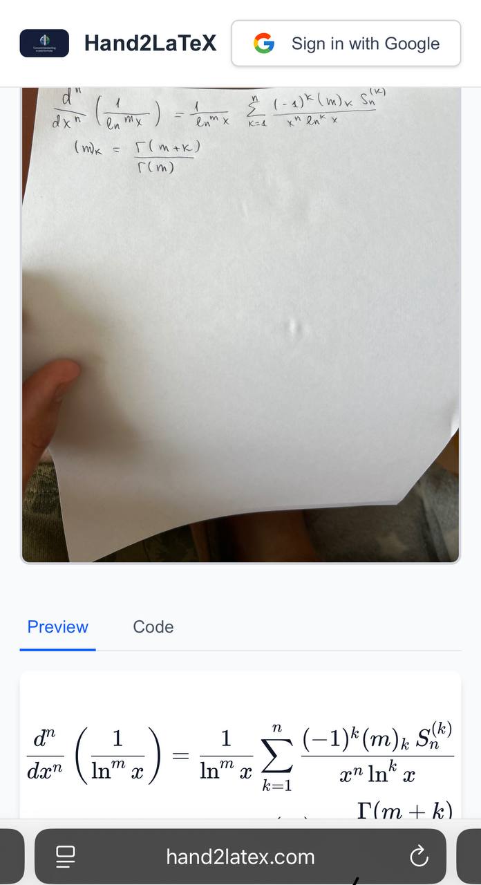 Hand2LaTeX – Turn Handwritten Math into LaTeX